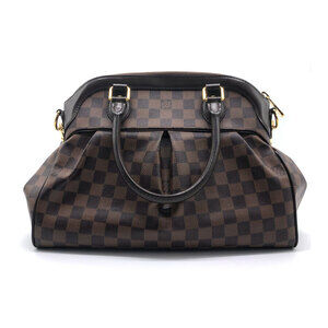 Louis Vuitton Ebene Canvas Shoulder Trevi Brown Brown Bag Damier